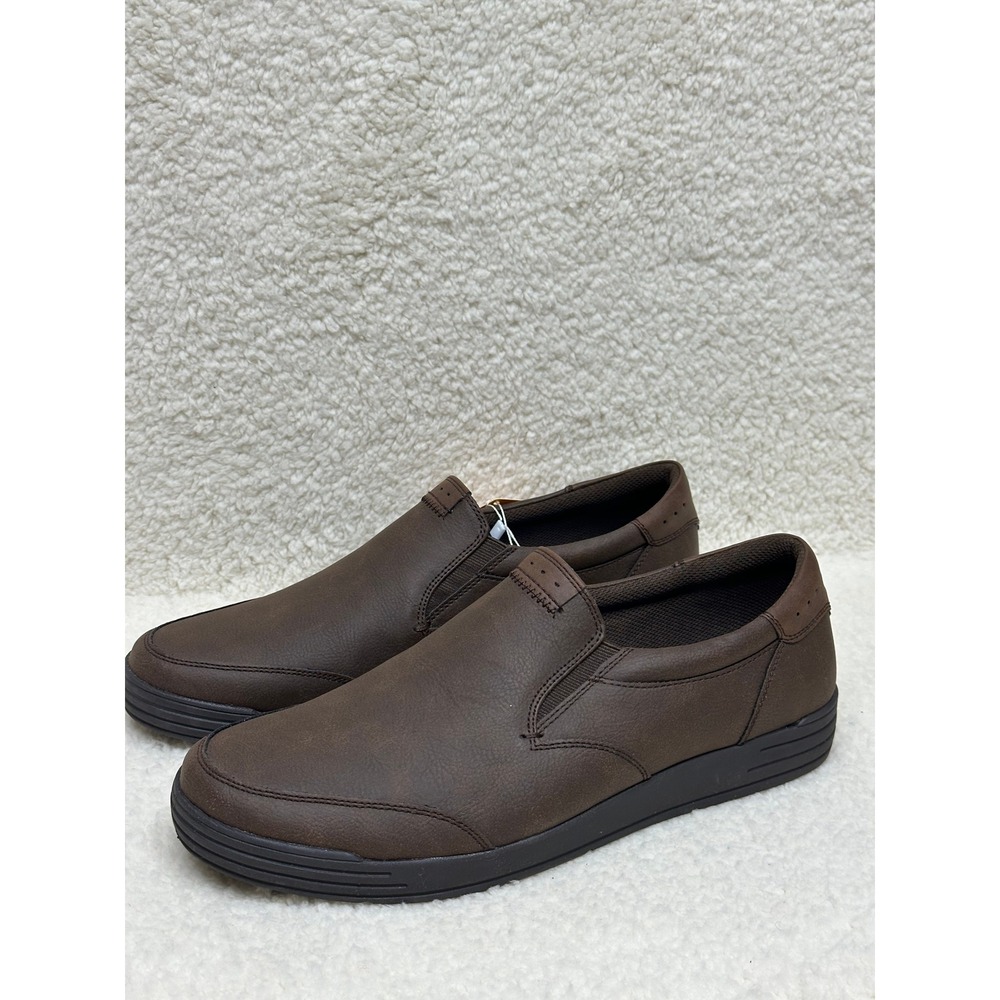 Nunn Bush Slip On Shoes 11W Brown Kore Faux Leather Loafers Casual Comfort - Picture 3 of 11